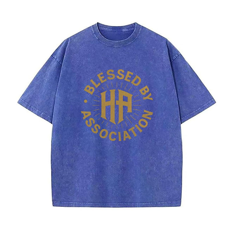 BLESSED BY ASSOCIATION ACID BLUE TEES