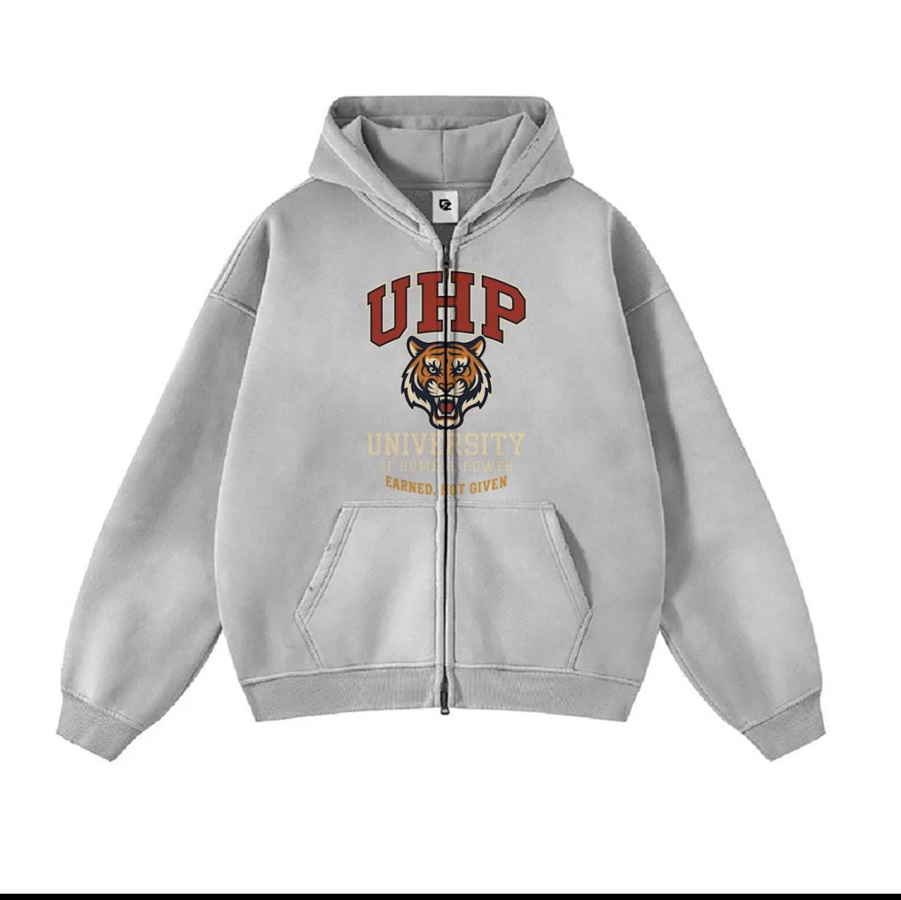 HF UNIVERSITY ACID WHITE HOODIE