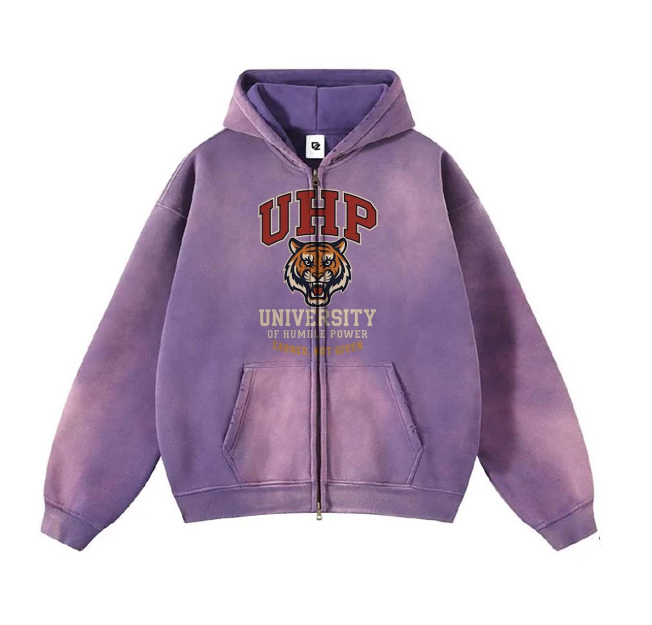 HF UNIVERSITY ACID DARK PURPLE HOODIE