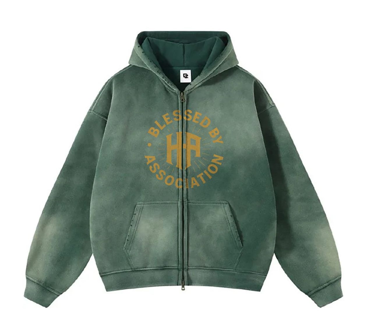 BLESSED BY ASSOCIATION ACID GREEN HOODIE
