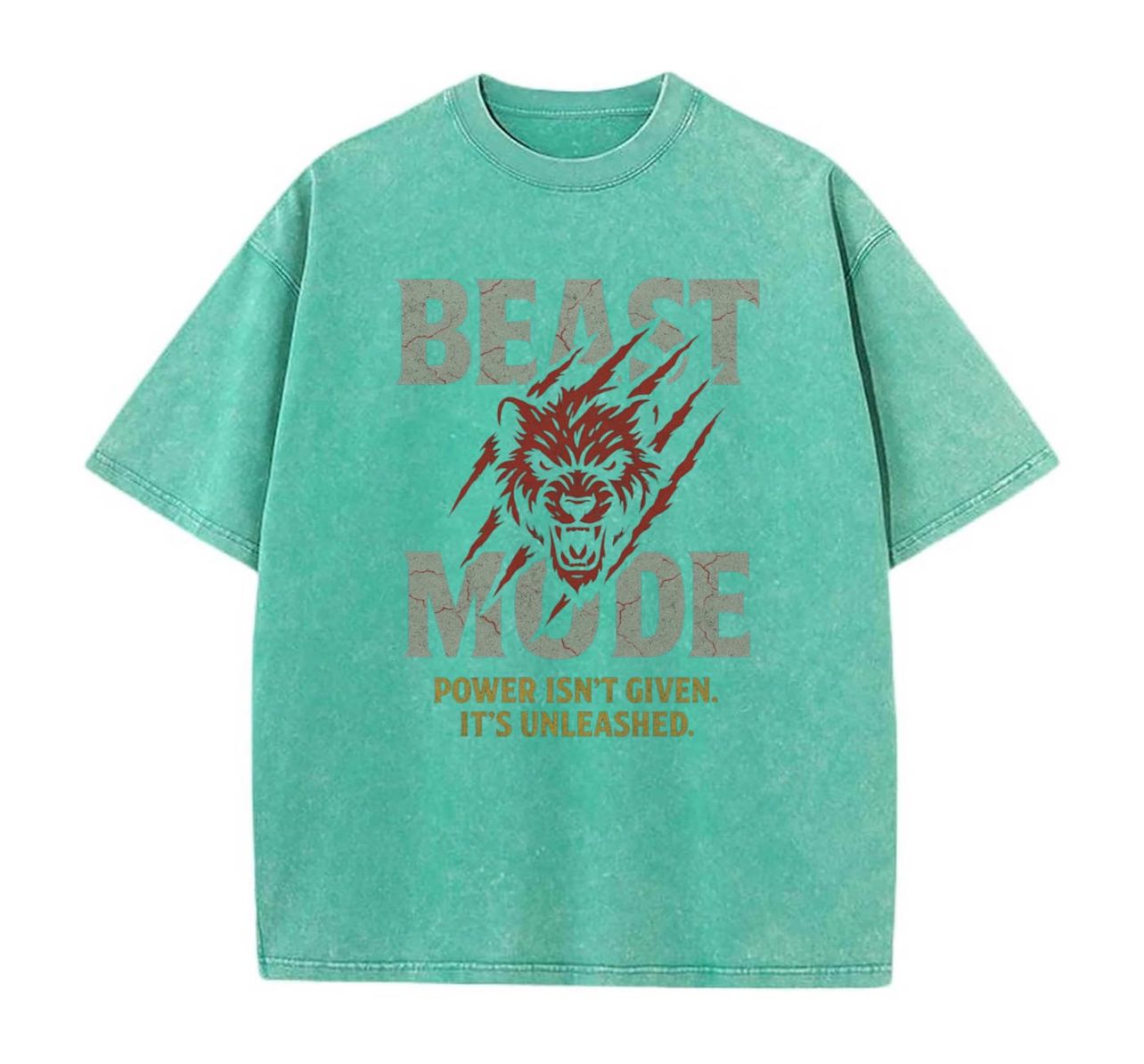 BEAST MODE ACID TURQUOISE-GREEN TEES