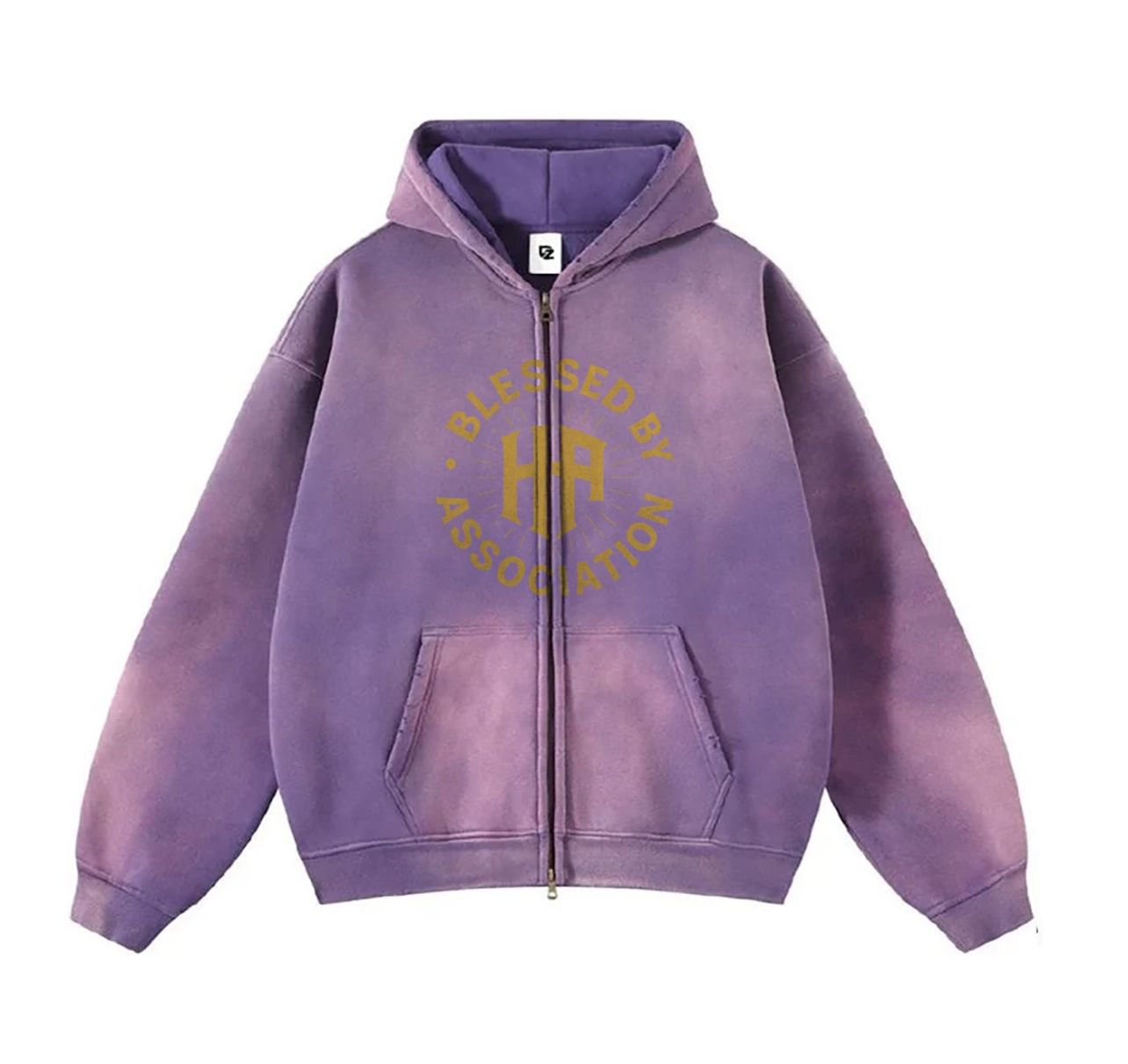 BLESSED BY ASSOCIATION ACID PURPLE-PINK HOODIE