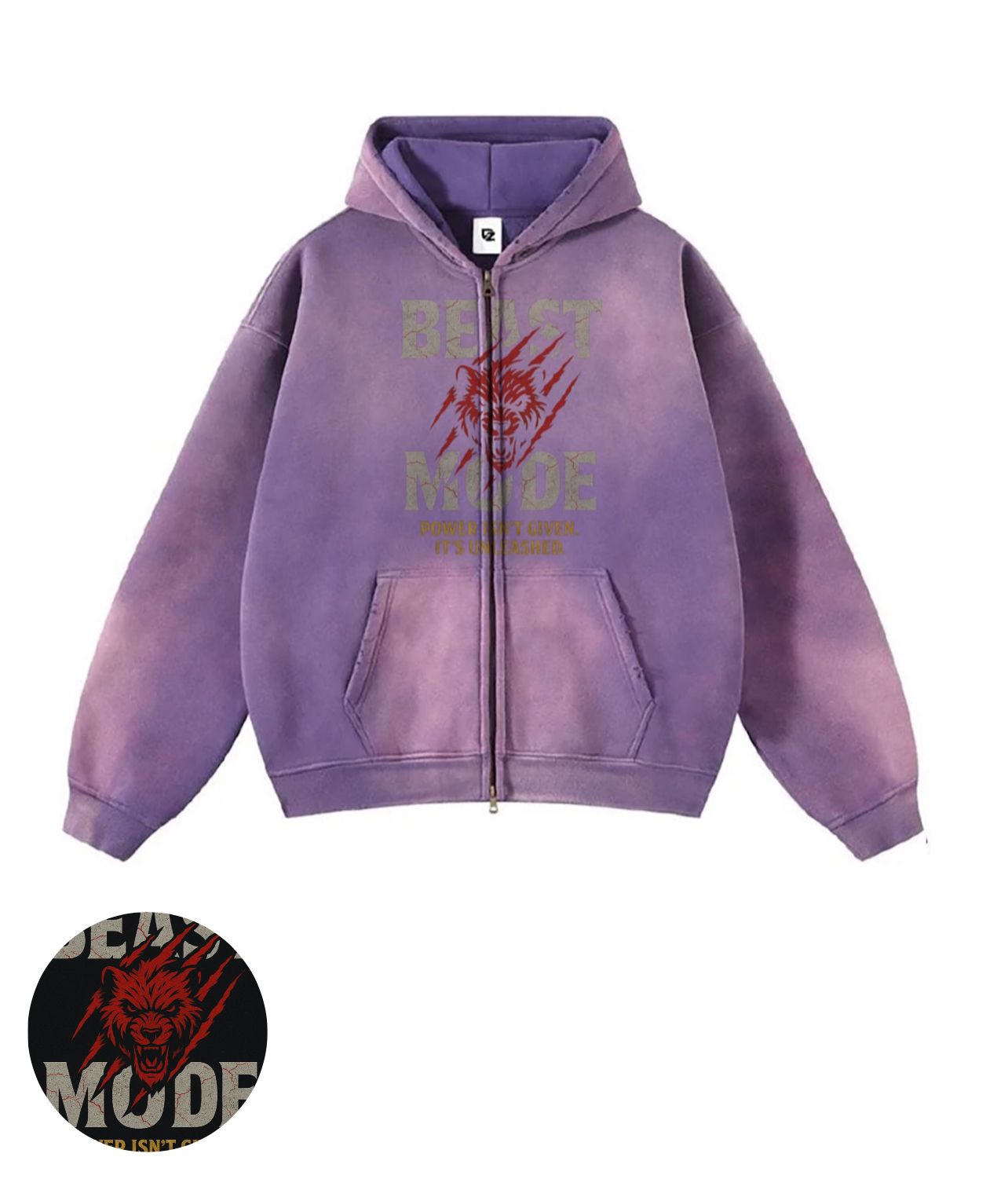 BEAST MODE ACID PURPLE HOODIE
