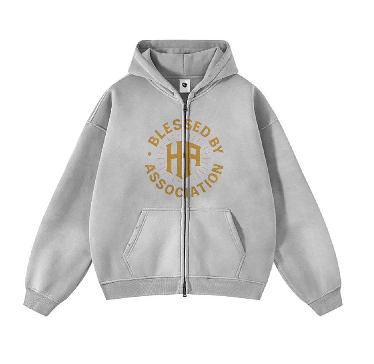BLESSED BY ASSOCIATION ACID WHITE HOODIE