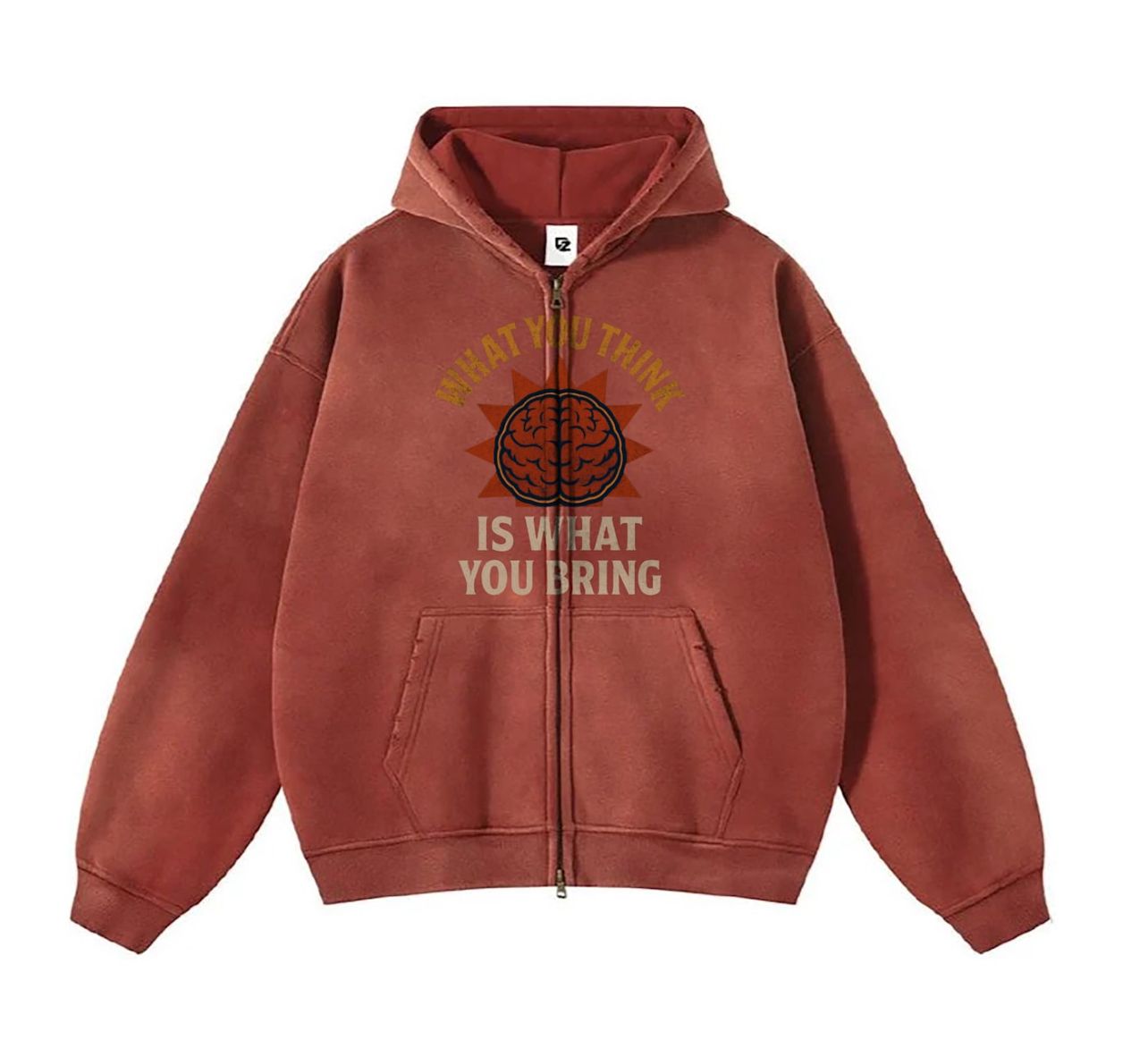 MANIFEST ACID DARK-BROWN HOODIE