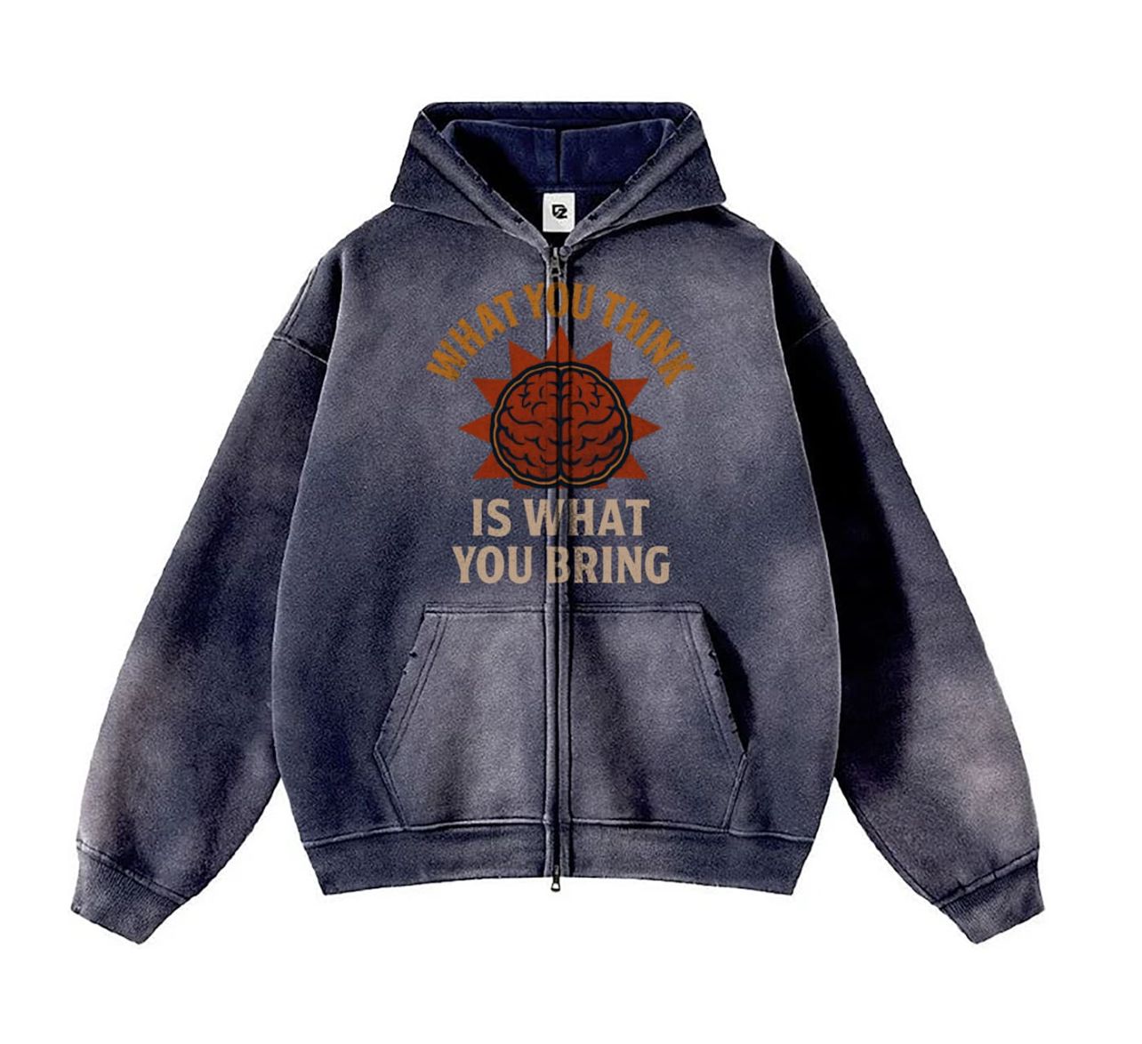 MANIFEST ACID DARK-BLUE HOODIE