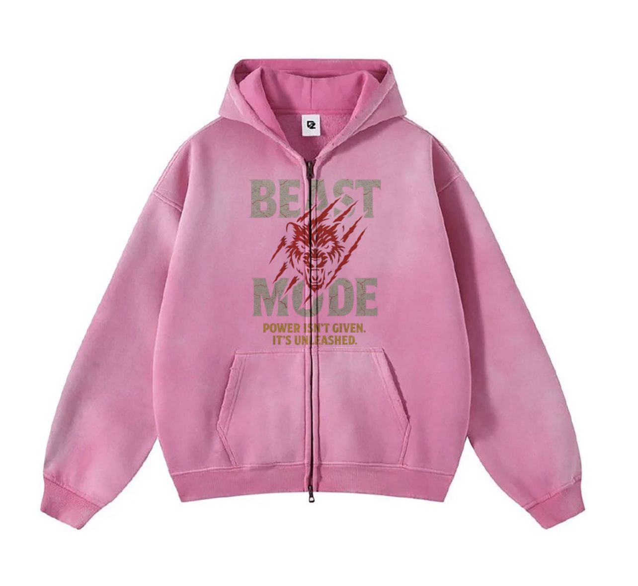 BEAST MODE ACID PINK HOODIE