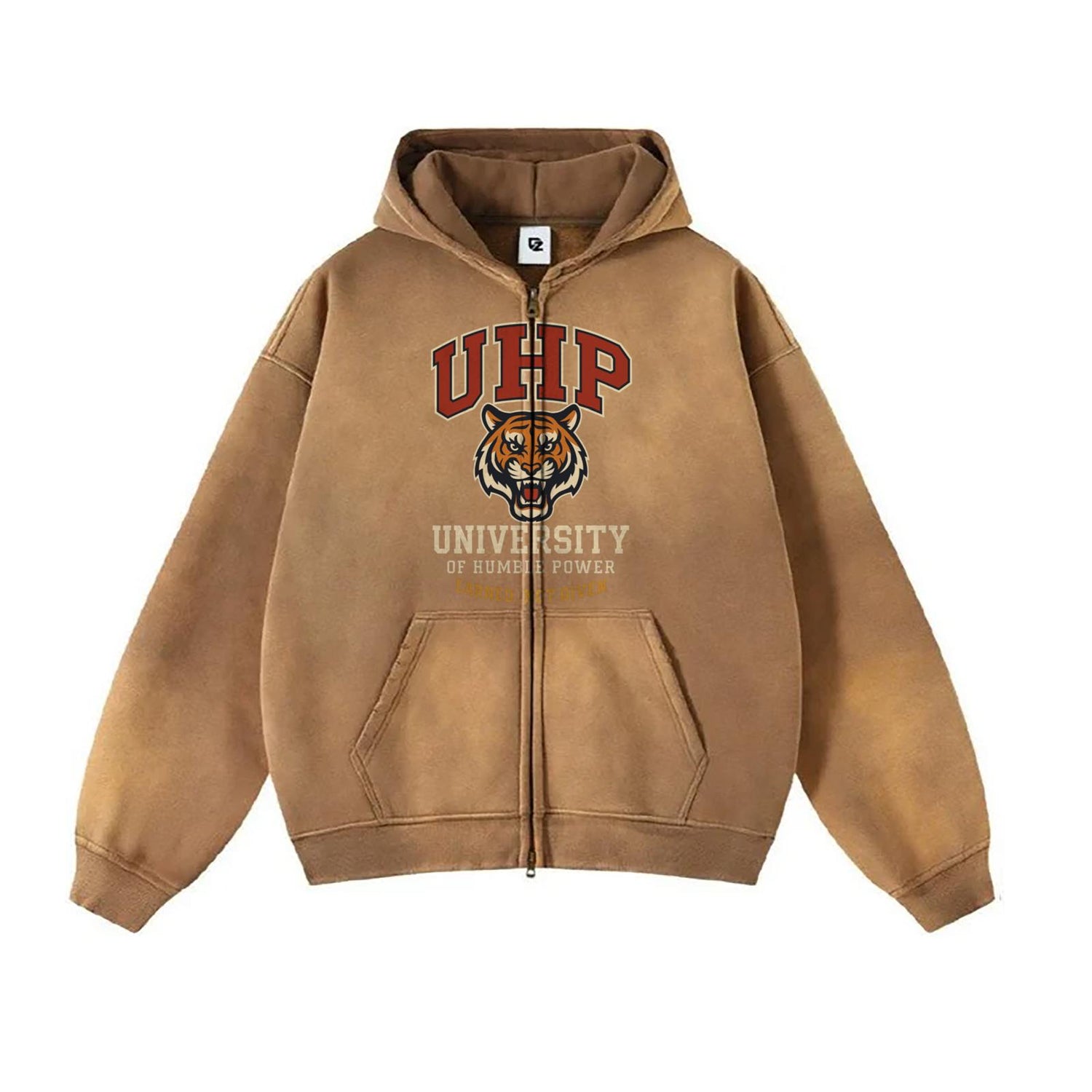 HF UNIVERSITY ACID BROWNISH-ORANGE HOODIE