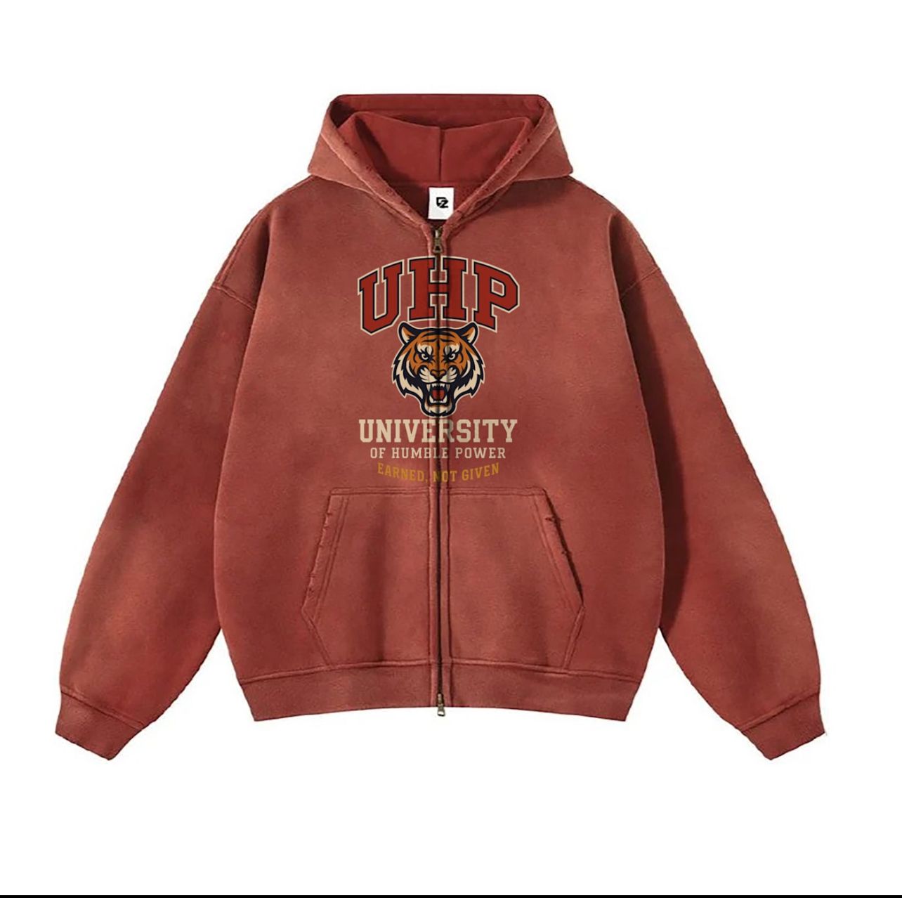 HF UNIVERSITY ACID SADDLE BROWN HOODIE
